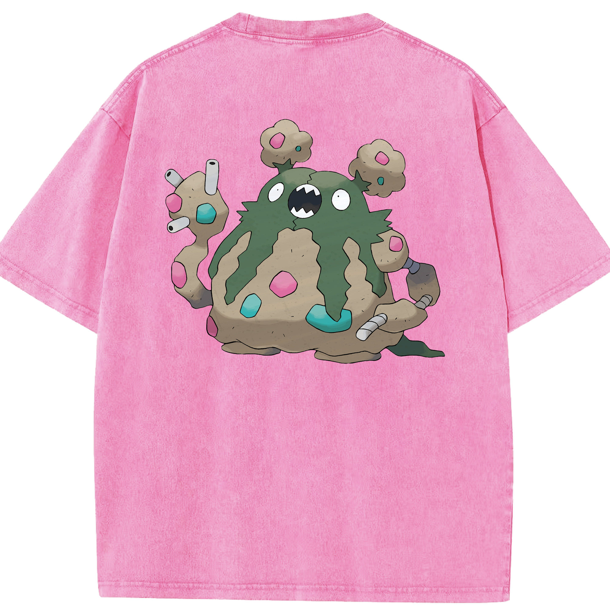 （画像用） ポケットモンスター Pokémon 綿100% ヴィンテージ風 半袖Tシャツ（背面プリント）